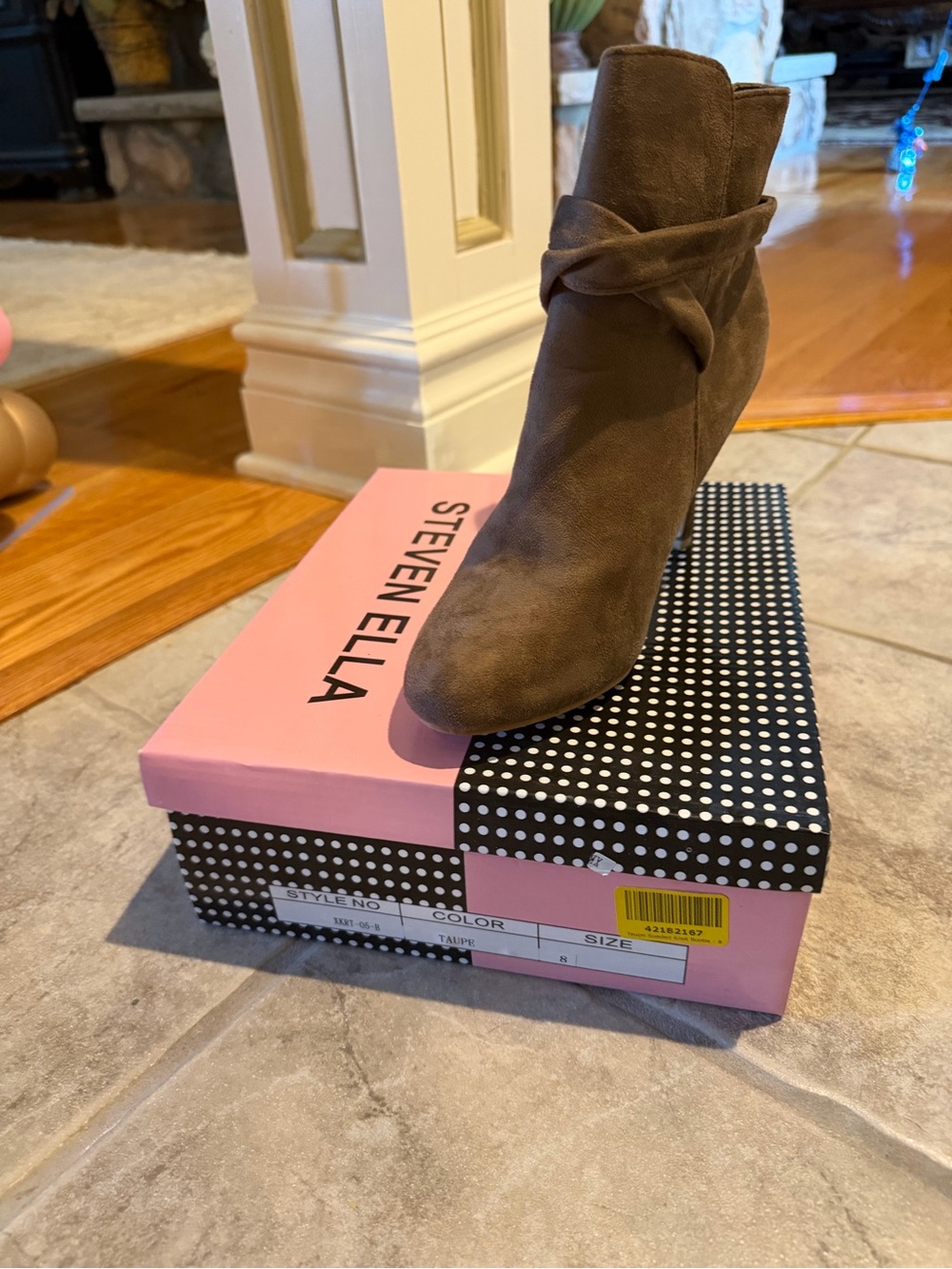 Taupe Suede Ankle Boot